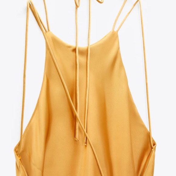 Zara Dresses Nwt Zara Long Satin Effect Dress Bronze Ref 834222 Poshmark